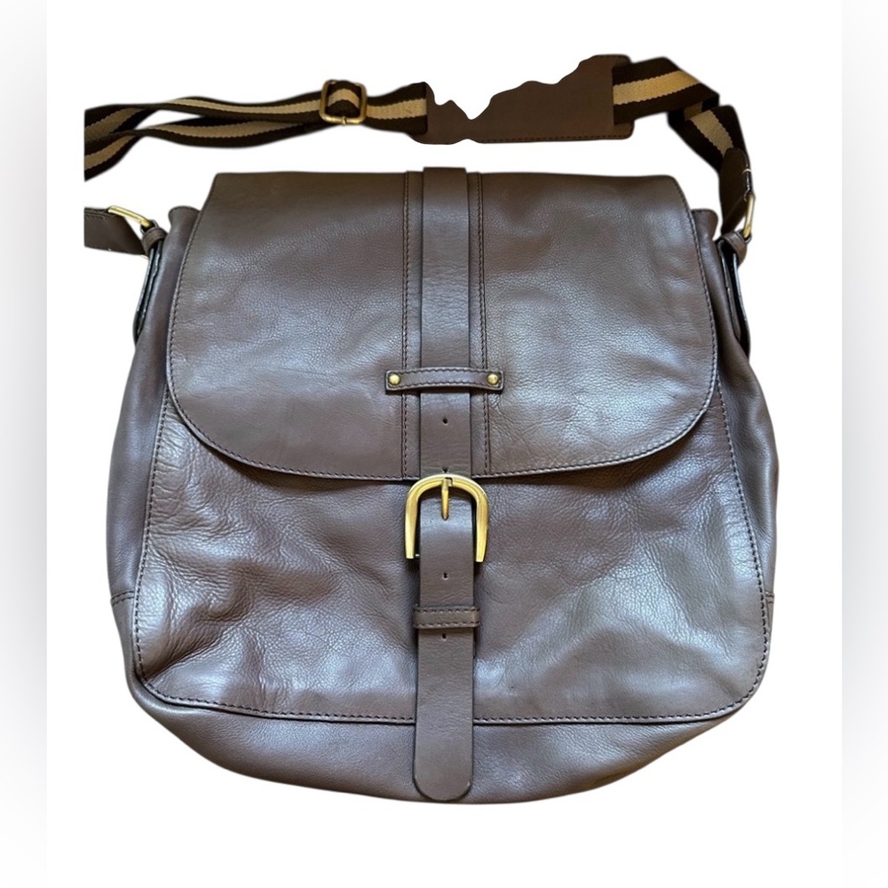 Vintage Billy‎ Bag London Brown Leather Crossbody Messenger Bag
